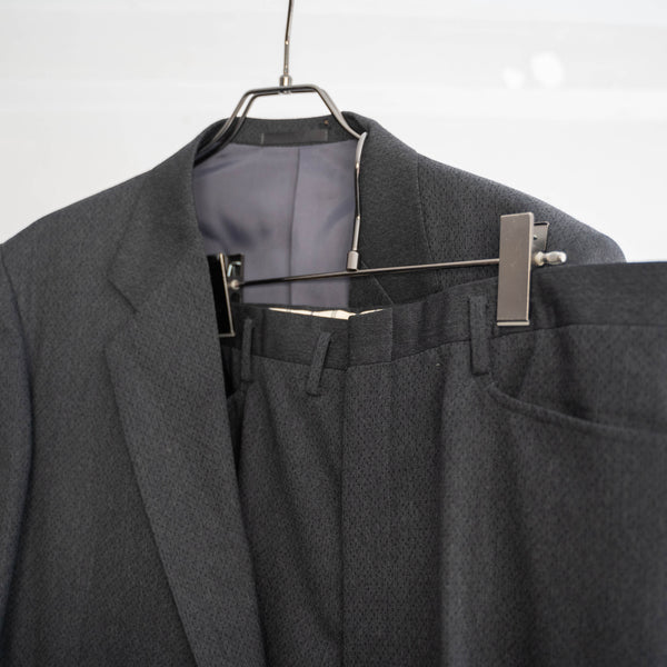 1990-00s Japan vintage dark gray woven set up