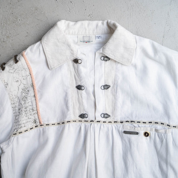 1990-2000s tyrolean like cotton × linen smock