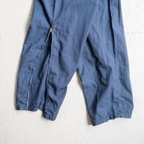 around 1990s swedish military side zip easy pants -over dyed-