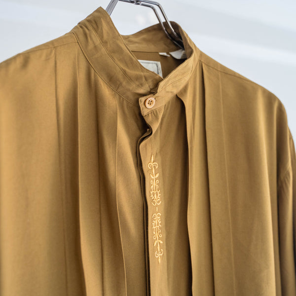 1990s mastered color stand collar design shirt