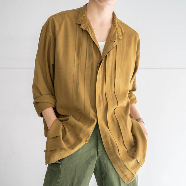 1990s mastered color stand collar design shirt