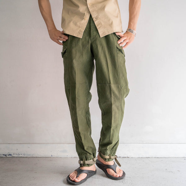 1970s Swedish military M59 field pants -with leather belt hem-