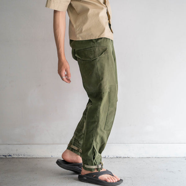 1970s Swedish military M59 field pants -with leather belt hem-