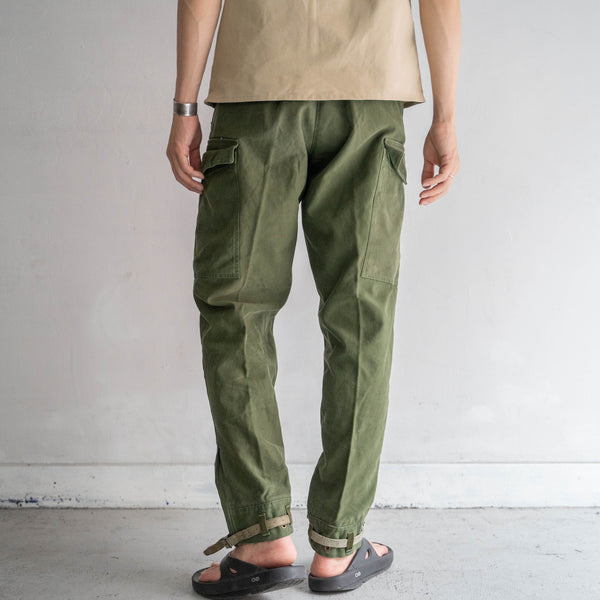 1970s Swedish military M59 field pants -with leather belt hem-