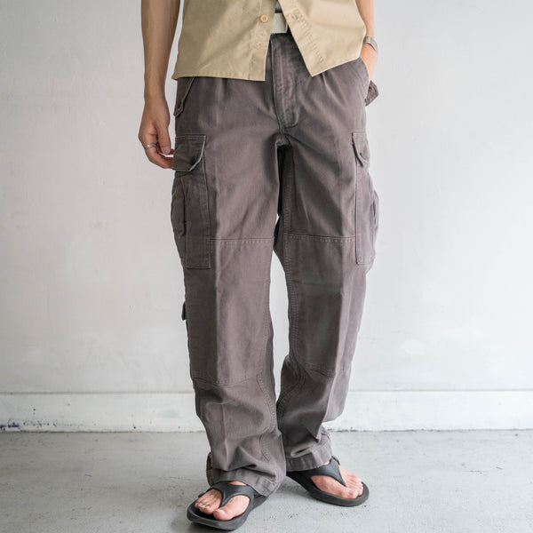 around 1970s German military cargo pants -with flap pocket- "dark gray"