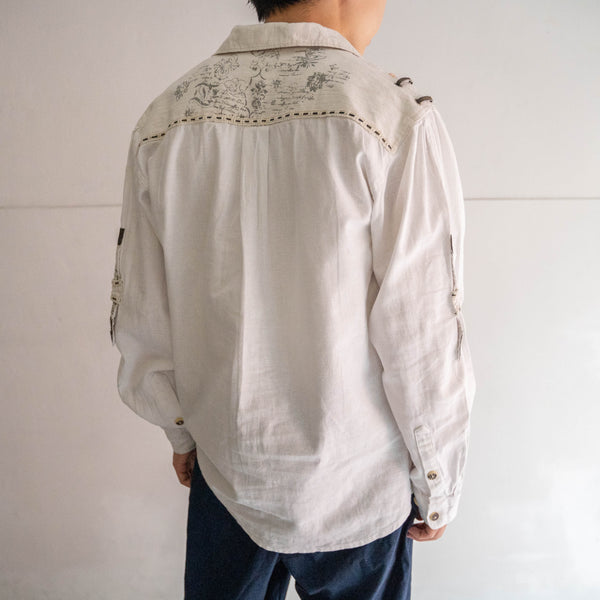 1990-2000s tyrolean like cotton × linen smock