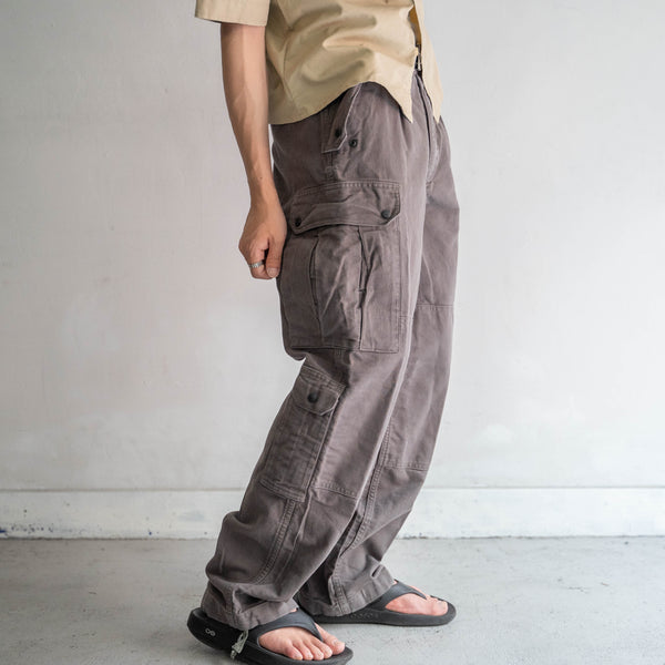 around 1970s German military cargo pants -with flap pocket- "dark gray"