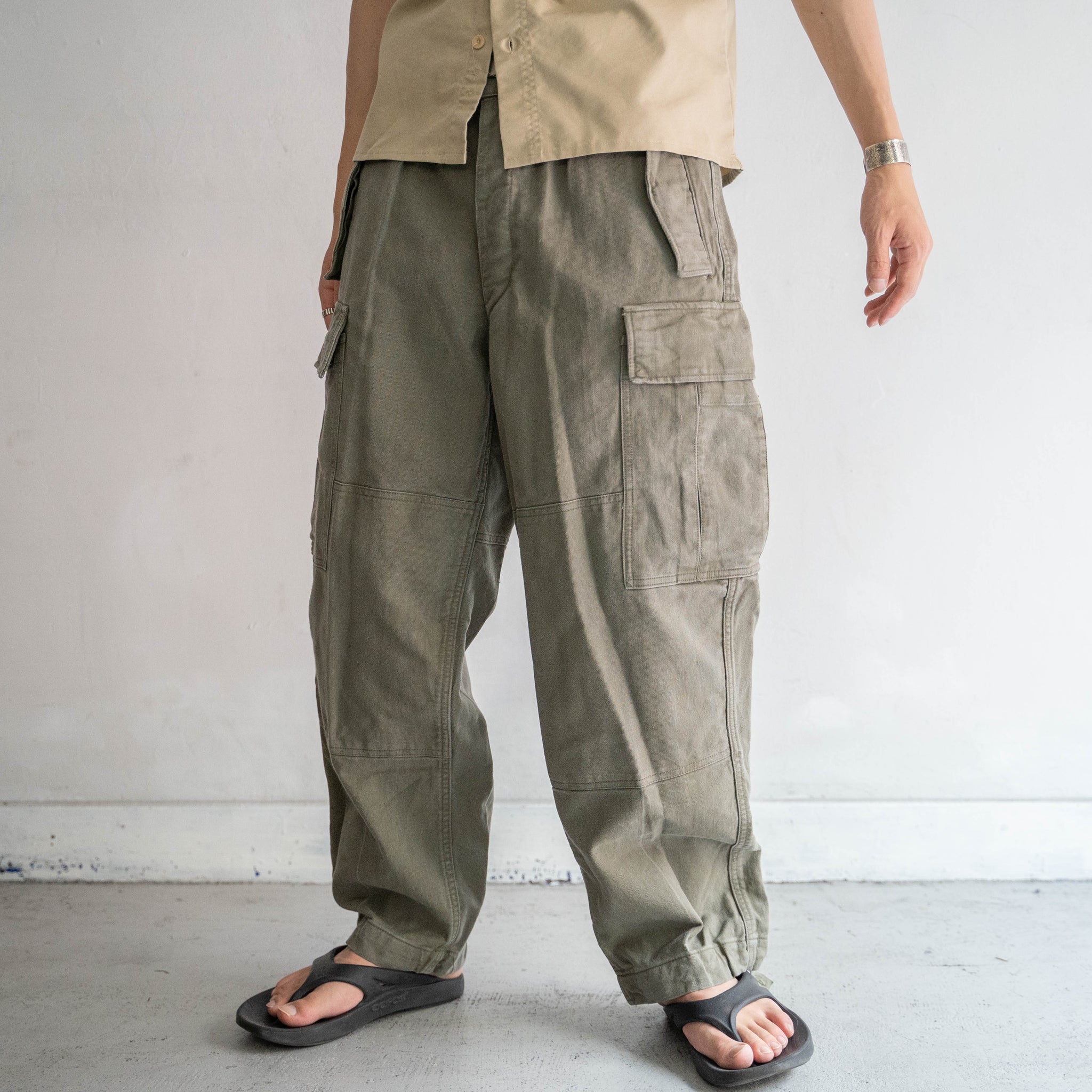 around 1970s German military double knee cargo pants