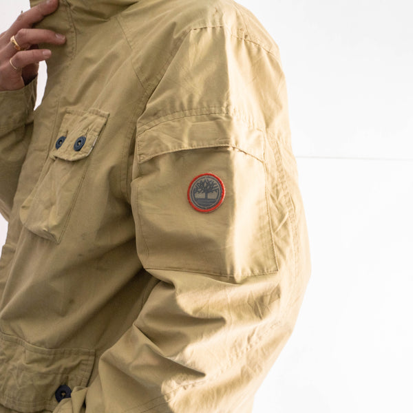 2000s 'Timberland' beige color cotton × poly 4pockets jacket