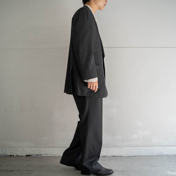 1990-00s Japan vintage dark gray woven set up