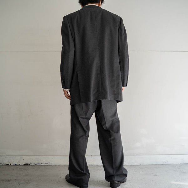 1990-00s Japan vintage dark gray woven set up