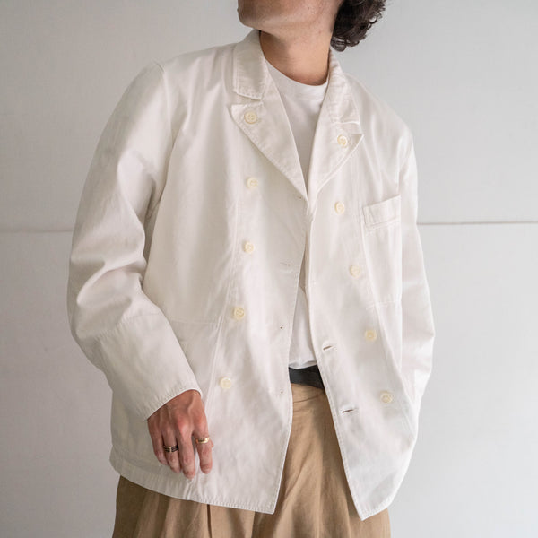 around1980s France double breasted white chef jacket