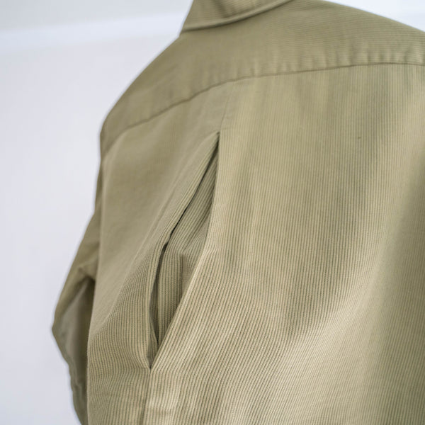 1970-80s Europe weavy fabric 2 pockets full open shirt