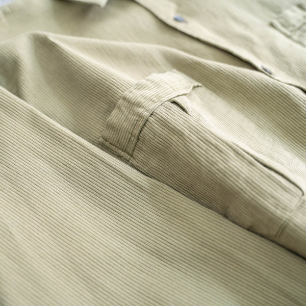 1970-80s Europe weavy fabric 2 pockets full open shirt