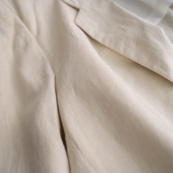 1990s ecru 3 buttons linen tailored jacket