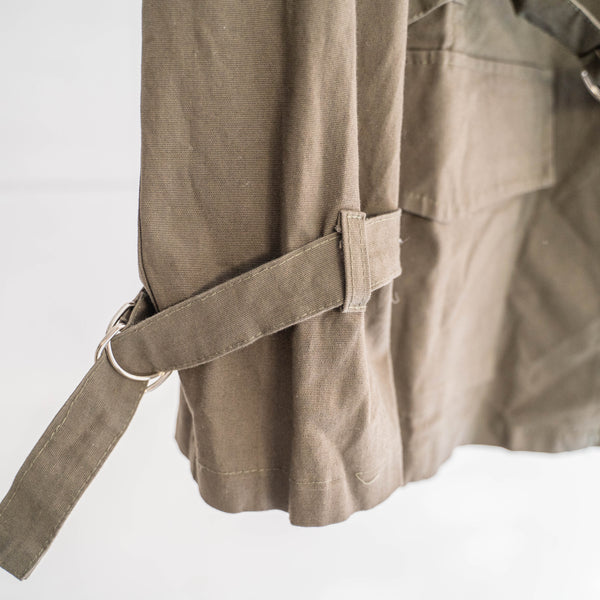 1980s Italy brown khaki belted design jacket