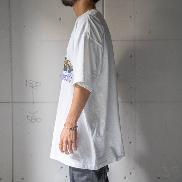 1990s white color 'BIG DOGS' print T-shirt -single stitch-