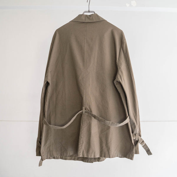 1980s Italy brown khaki belted design jacket