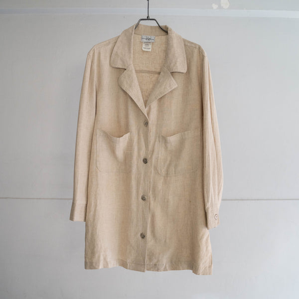 1980s USA linen × rayon two pocket light tailored jacket