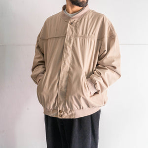 1990s beige color cotton × poly derby jacket