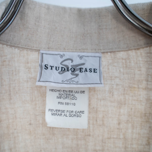 1980s USA linen × rayon two pocket light tailored jacket