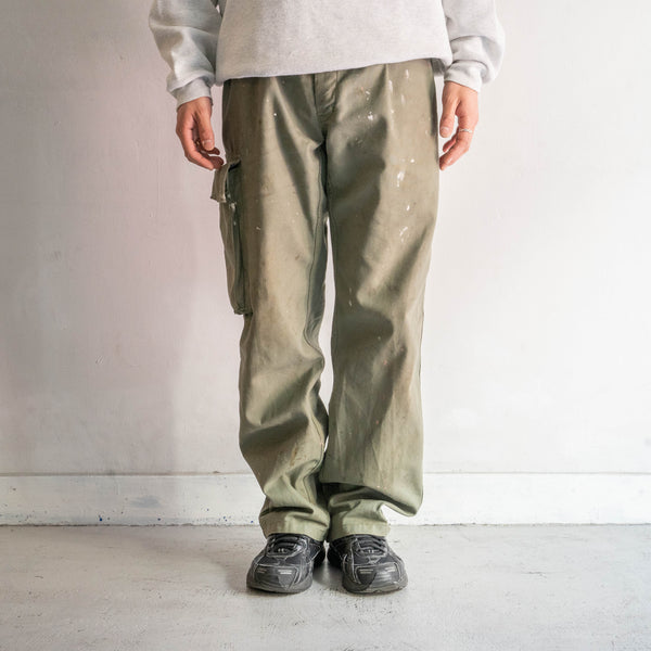 around 1980s Europe khaki color cargo pants -good dirty-