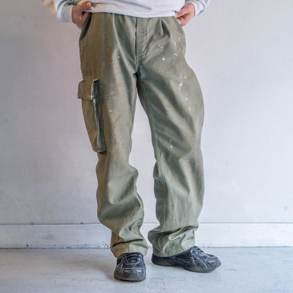 around 1980s Europe khaki color cargo pants -good dirty-