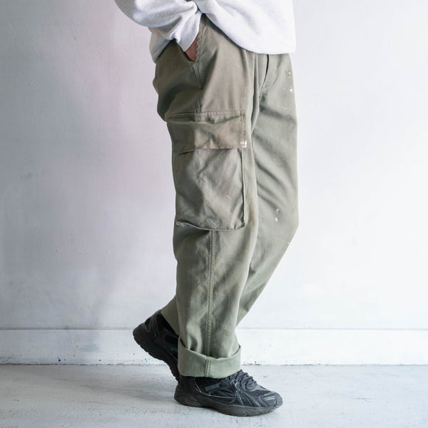 around 1980s Europe khaki color cargo pants -good dirty-