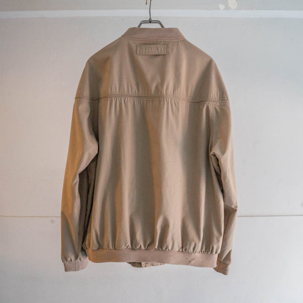 1990s beige color cotton × poly derby jacket