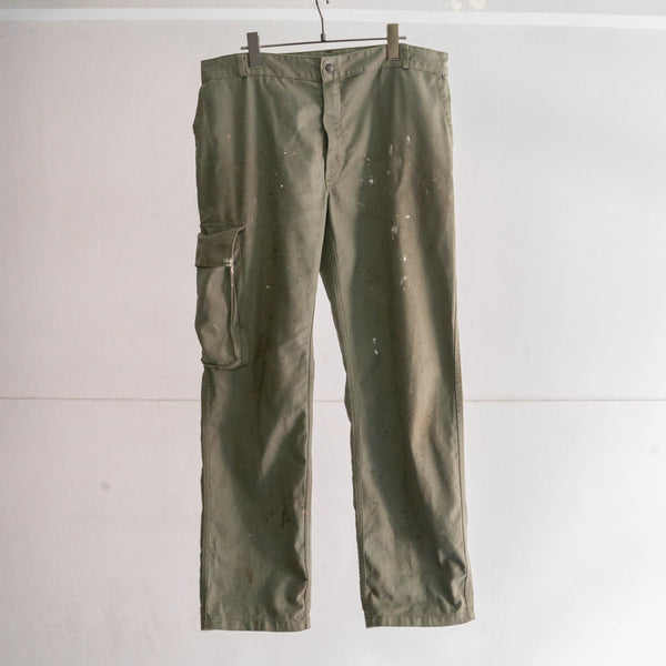 around 1980s Europe khaki color cargo pants -good dirty-