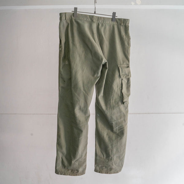 around 1980s Europe khaki color cargo pants -good dirty-