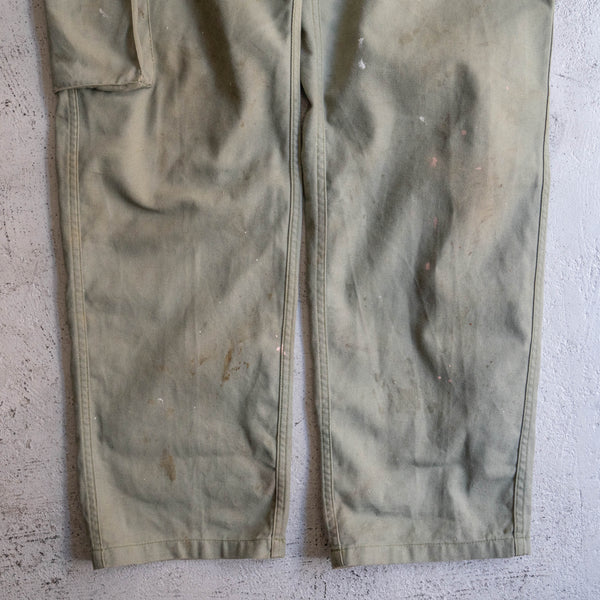 around 1980s Europe khaki color cargo pants -good dirty-