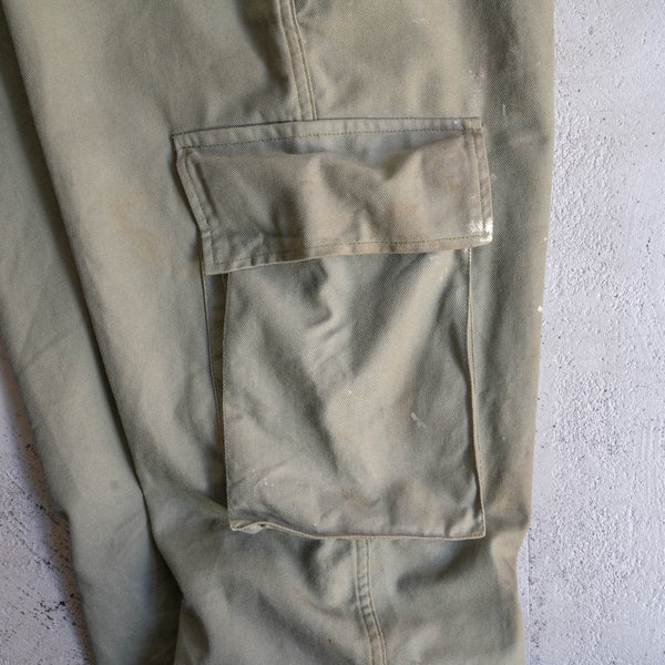 around 1980s Europe khaki color cargo pants -good dirty-