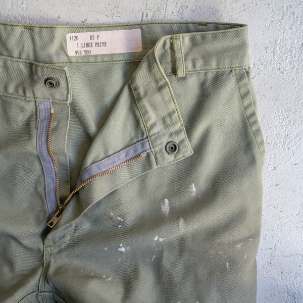 around 1980s Europe khaki color cargo pants -good dirty-