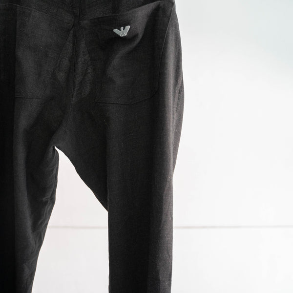 2000s Italy poli × viscose × spandex black color slacks 'ARMANI JEANS'