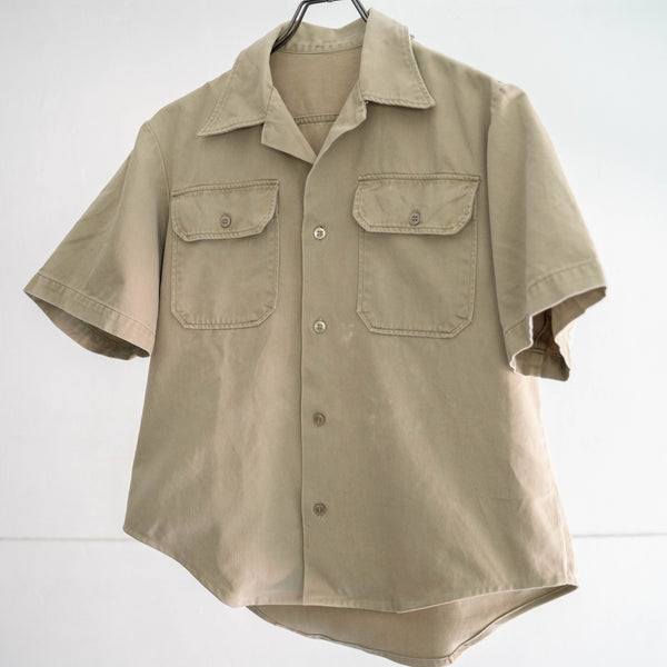 1960-70s US army chino utility short sleeve shirt 'remake'