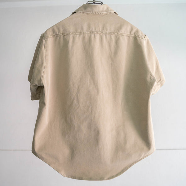 1960-70s US army chino utility short sleeve shirt 'remake'