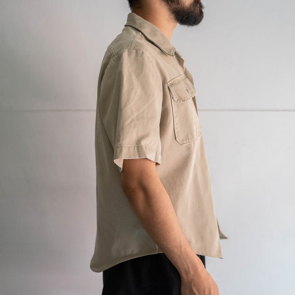 1960-70s US army chino utility short sleeve shirt 'remake'