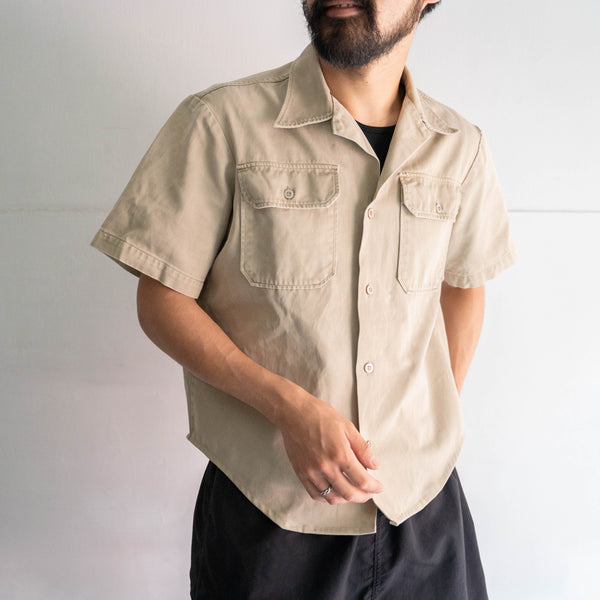 1960-70s US army chino utility short sleeve shirt 'remake'