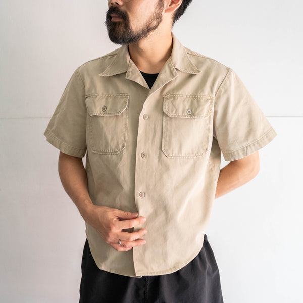 1960-70s US army chino utility short sleeve shirt 'remake'