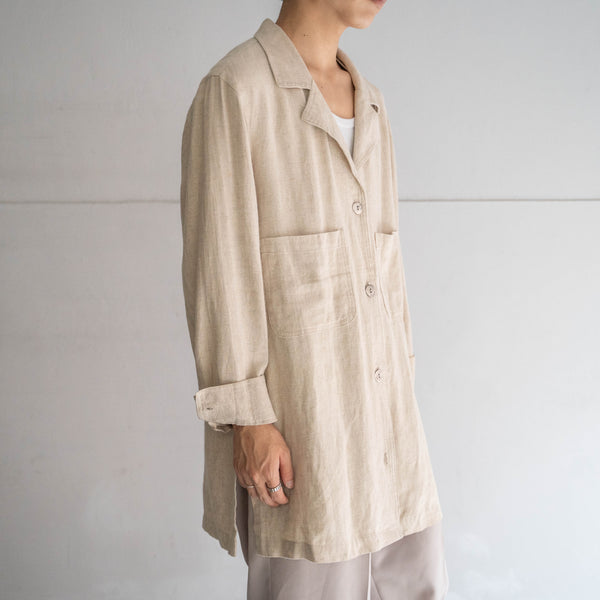 1980s USA linen × rayon two pocket light tailored jacket