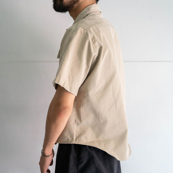 1960-70s US army chino utility short sleeve shirt 'remake'