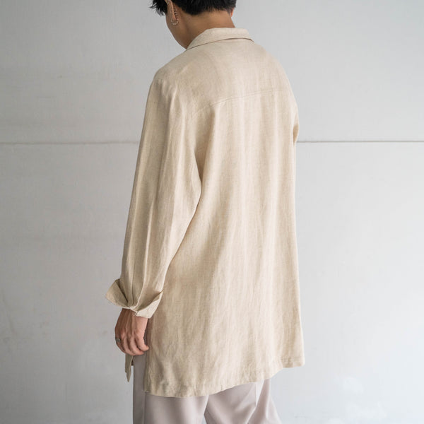 1980s USA linen × rayon two pocket light tailored jacket