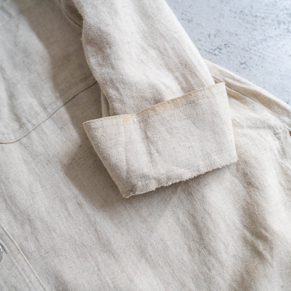 1980s USA linen × rayon two pocket light tailored jacket