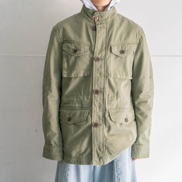 2000s 'Timberland' green 4 pockets stand collar jacket