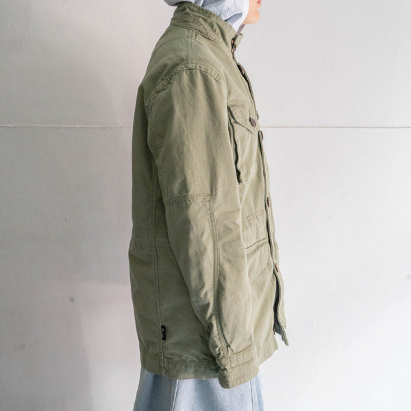 2000s 'Timberland' green 4 pockets stand collar jacket