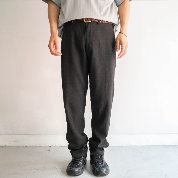 2000s Italy poli × viscose × spandex black color slacks 'ARMANI JEANS'