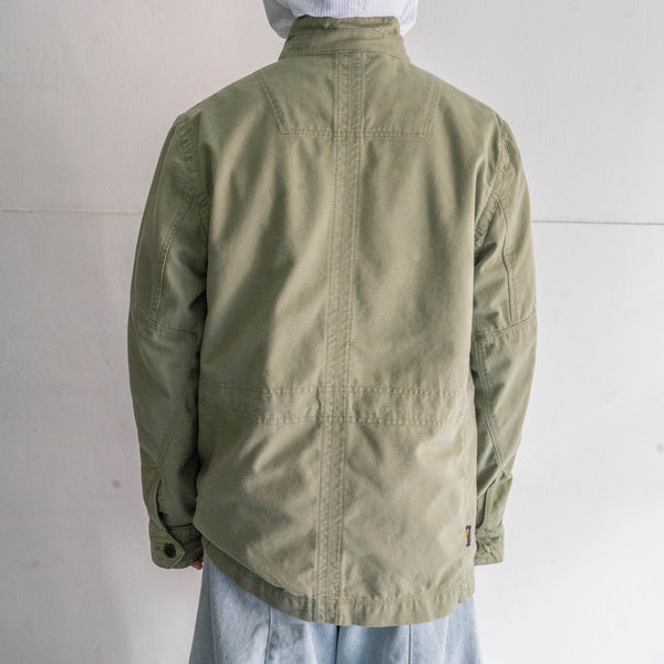 2000s 'Timberland' green 4 pockets stand collar jacket