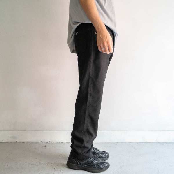 2000s Italy poli × viscose × spandex black color slacks 'ARMANI JEANS'