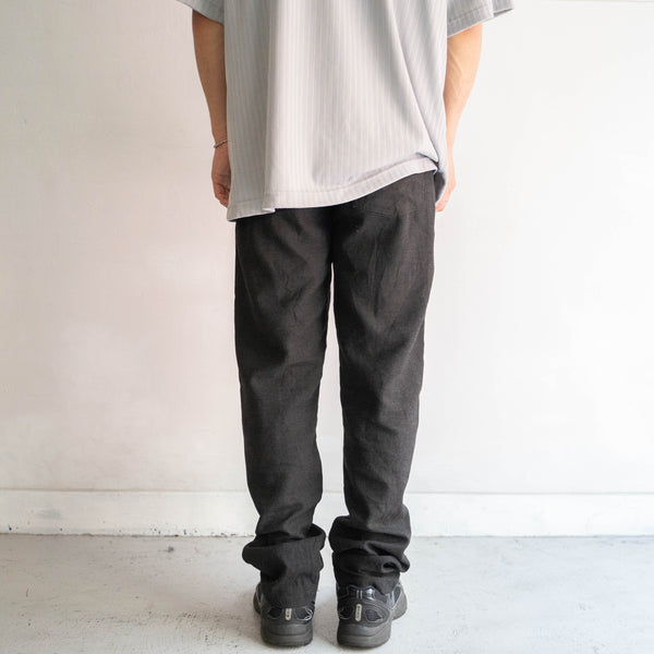 2000s Italy poli × viscose × spandex black color slacks 'ARMANI JEANS'